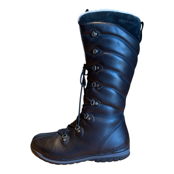 Women’s Helly Hansen Genuine Leather Waterproof Winter Boots Black Size 7 - Picture 7 of 16